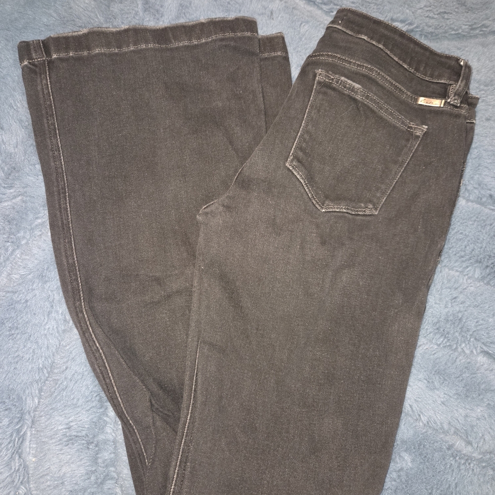 KanCan Women's Dark Gray Straight Leg Jeans